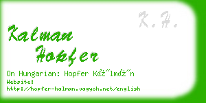 kalman hopfer business card